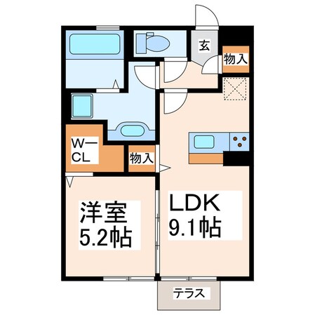 ドミールwithDの物件間取画像